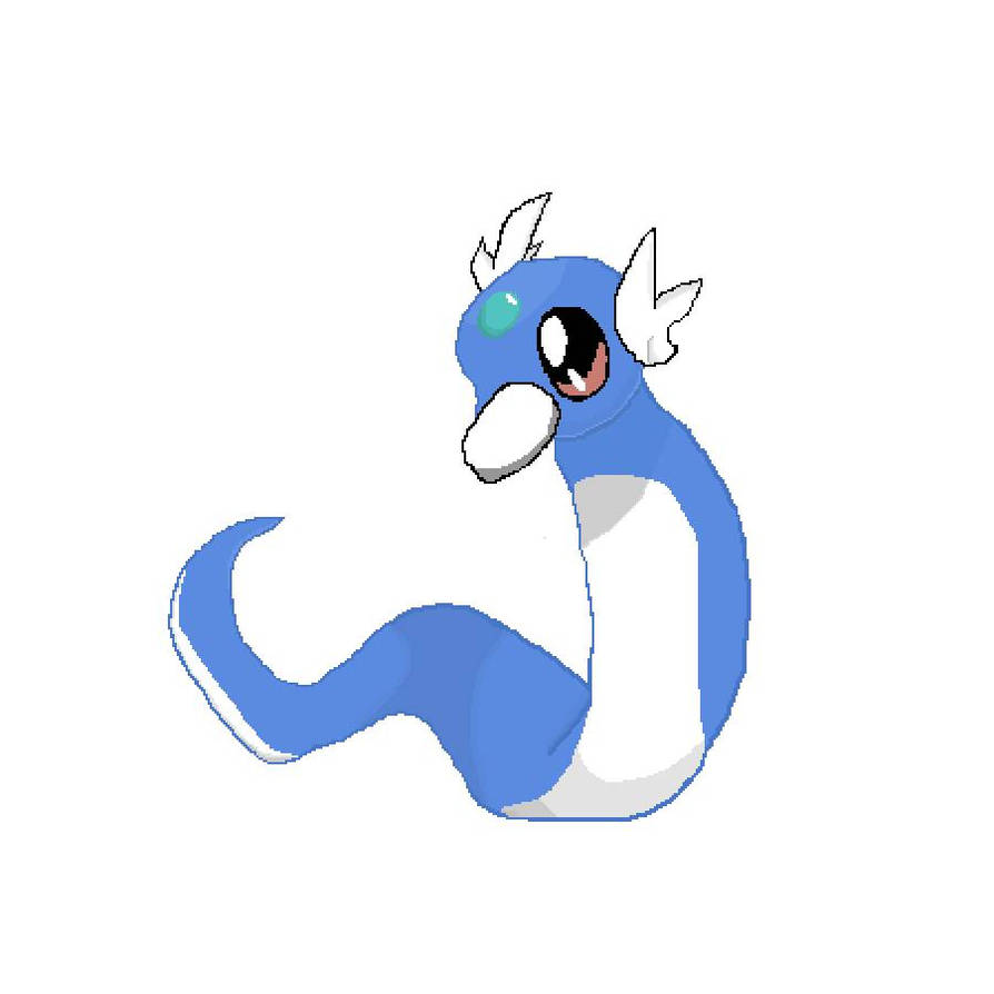 Pixel art Dratini by 17thPixel on DeviantArt