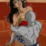Wonder Woman Getting Bearhugged