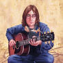 John Lennon Acoustic Guitar by Gerard Fay