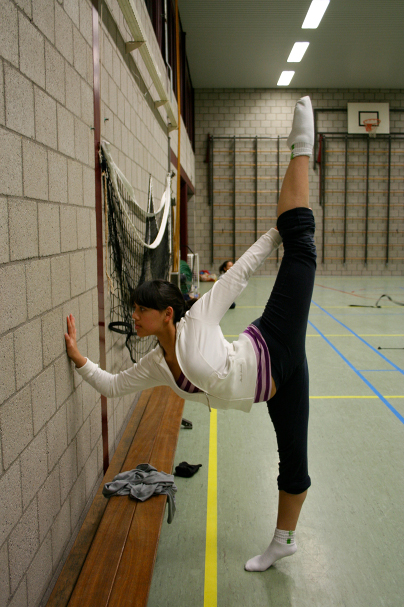 me doing Rhythmic Gymnastics