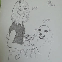 Amy with Chica!