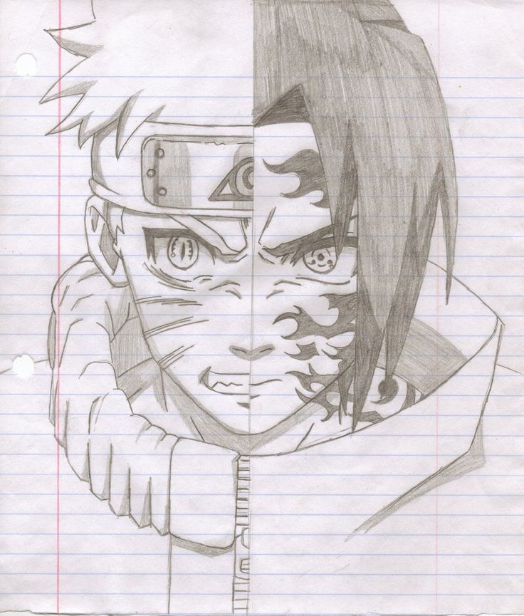 How to Draw Naruto Easy, Naruto Half face drawin