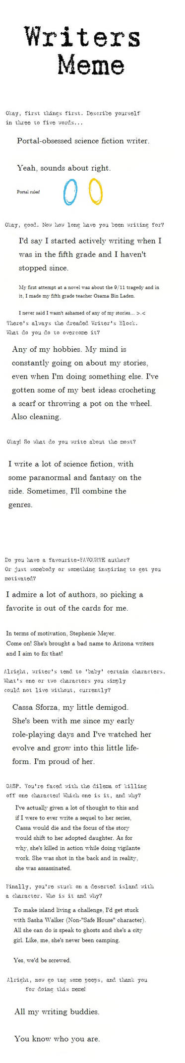 Writers Meme by ElleDOS on DeviantArt