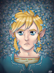 Link and the Silent Princesses (BOTW FAN ART)