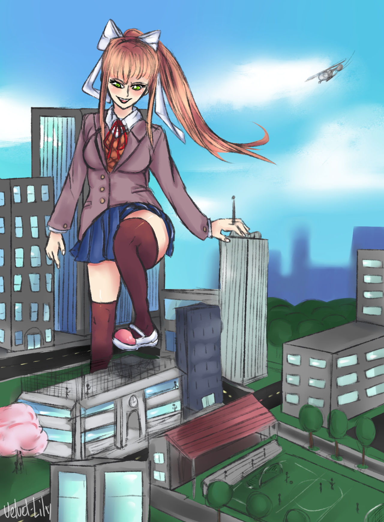 Giantess Monika By Velvet Lily On DeviantArt giantess-monika-by-velvet-lily-on-deviantart