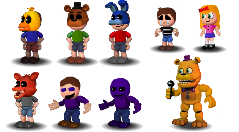 Fnaf4 Animatronics 8-bit by 133alexander on DeviantArt