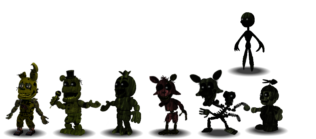 FNaF 3 Accurate Characters v3 by Educraft on DeviantArt