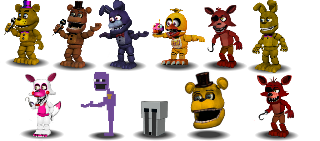 Fnaf 4 Characters Canon by aidenmoonstudios on DeviantArt