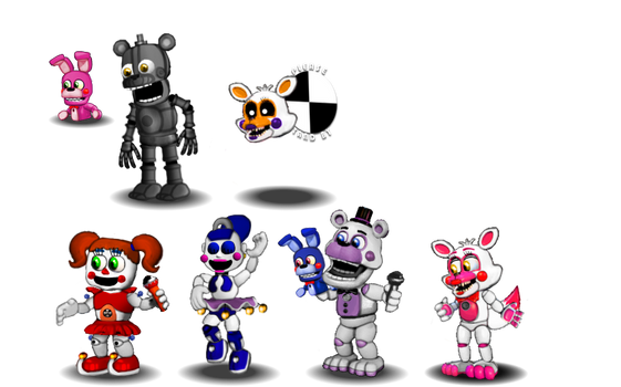 adventure Fnaf sister location Characters V4