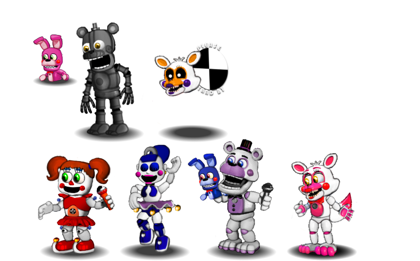 adventure Fnaf sister location Characters V4 by aidenmoonstudios on Deviant...