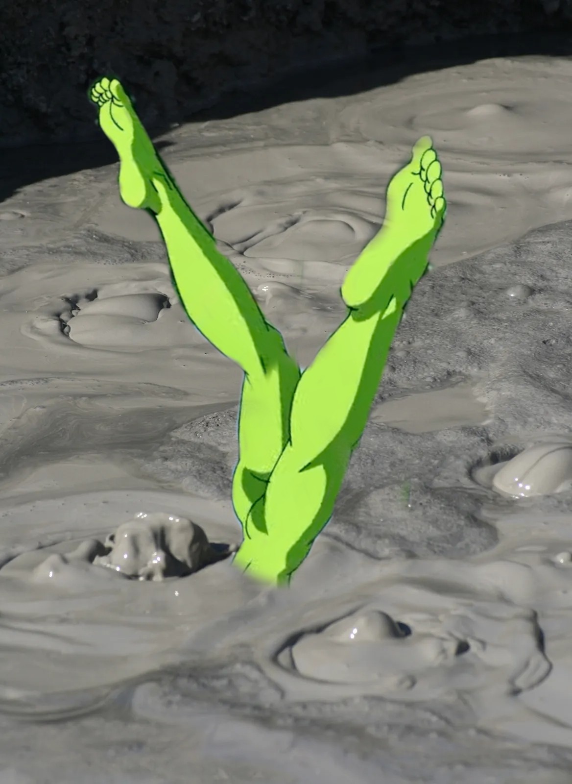 Invincible Ghost Custom invincible green ghost head first in mud by stickthelanding on DeviantArt