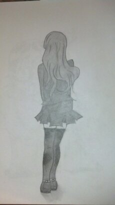 Anime Girl Walking Away By Neirart On Deviantart