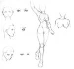 Female face and body by Rakshmi