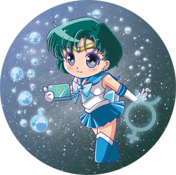 Sailor Mercury Button