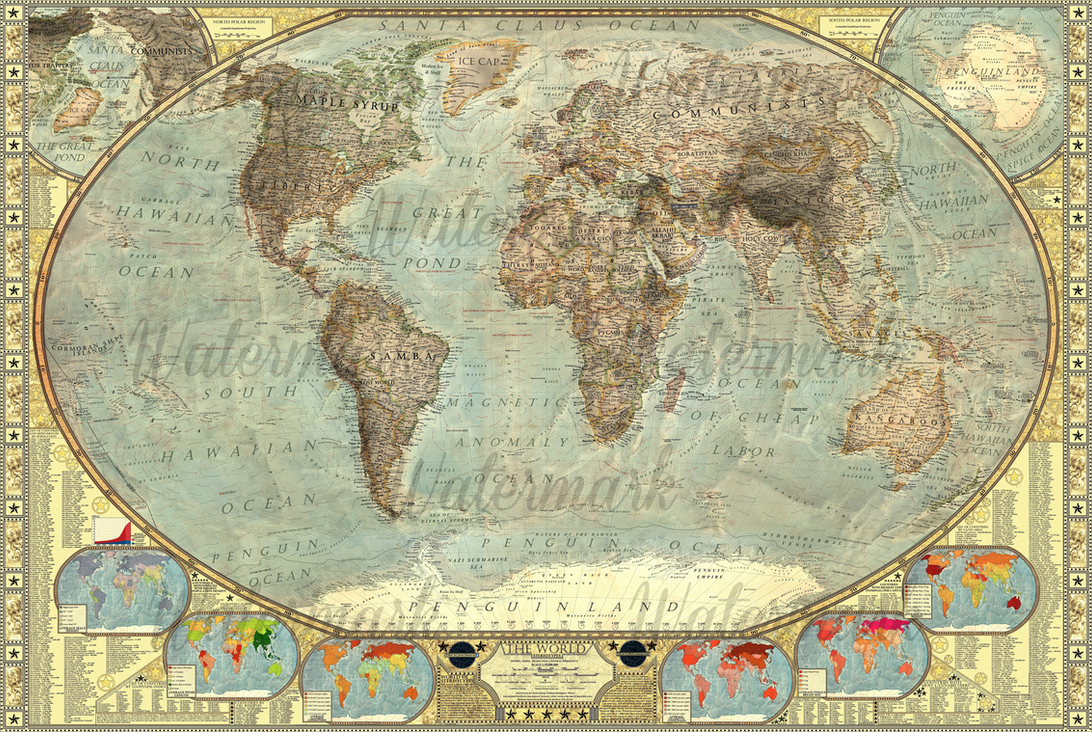 Map of the World Stereotypes by JaySimons