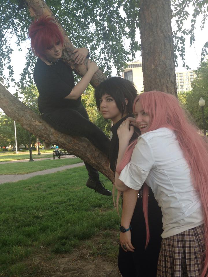 Sasuke, Sakura, with Gaara in a tree