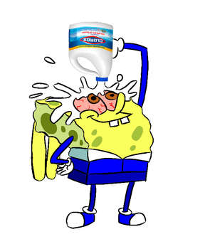Me bleaching my eyes (joke art/satire)