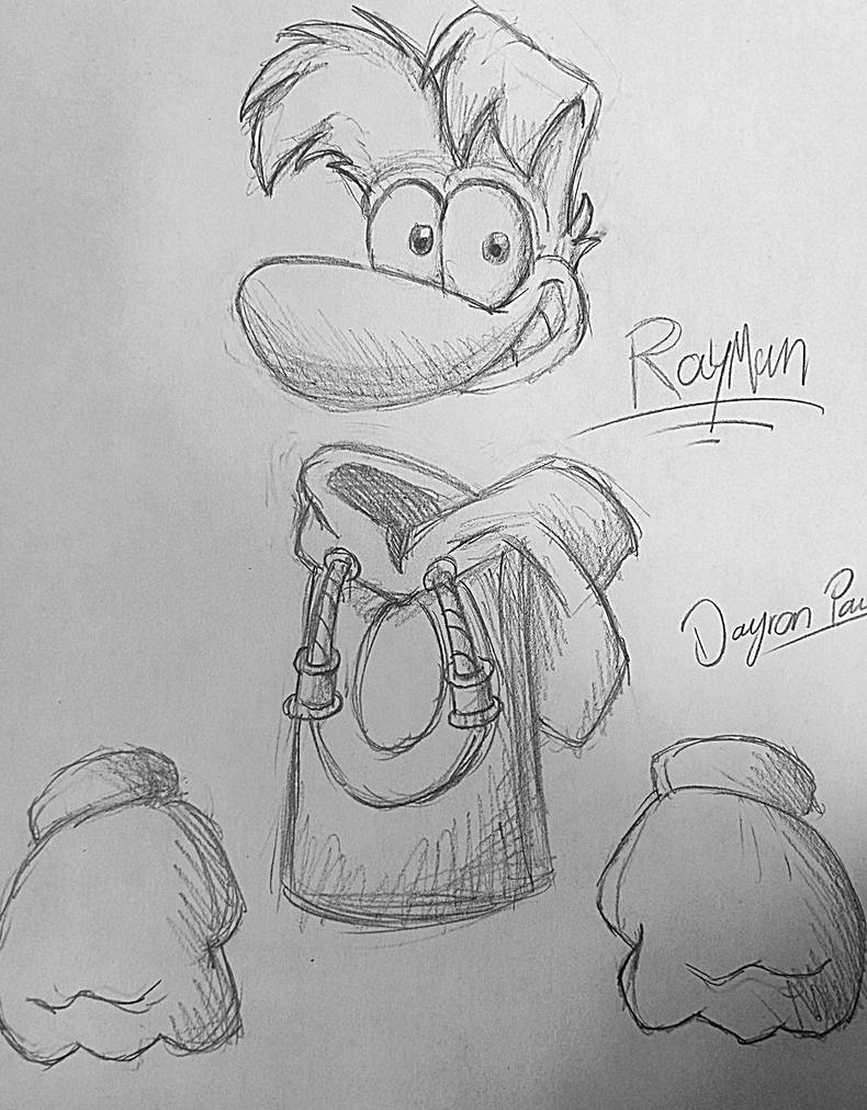 Rayman Sketch drawing by SpongeDayron on DeviantArt