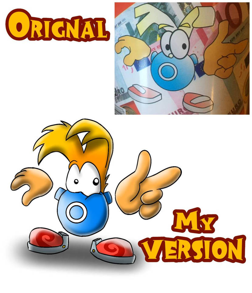 Bootleg Coin Bootleg Rayman coin bank, redrawn by SpongeDayron on DeviantArt