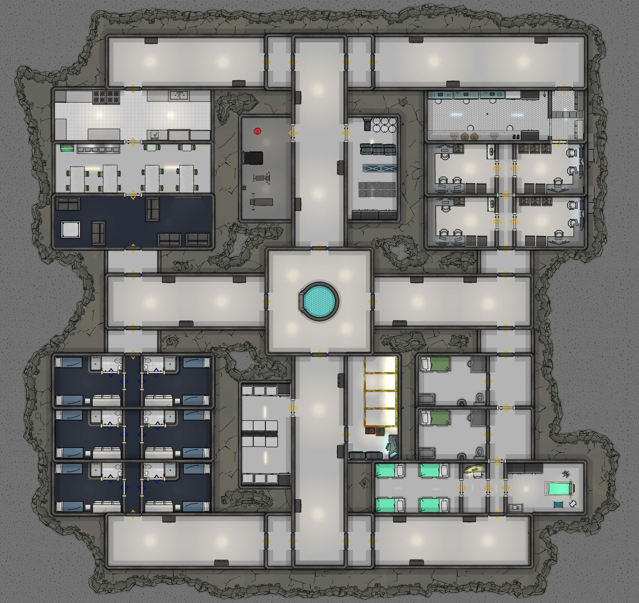 RPG MAP - Animal Research Base - Base Level 4 by meanGM on DeviantArt