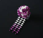 Charming Violet and White Blossom Kanzashi 204 by japanesesilkflowers