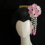 Traditional Japanese Hairpin in Pink and White