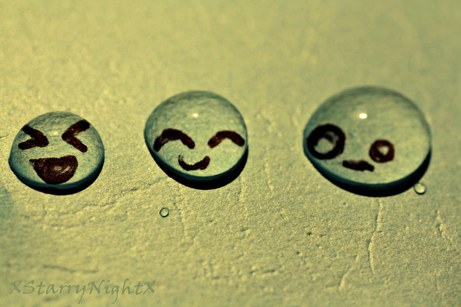 Water Drop Emoticons by xStarryNightx