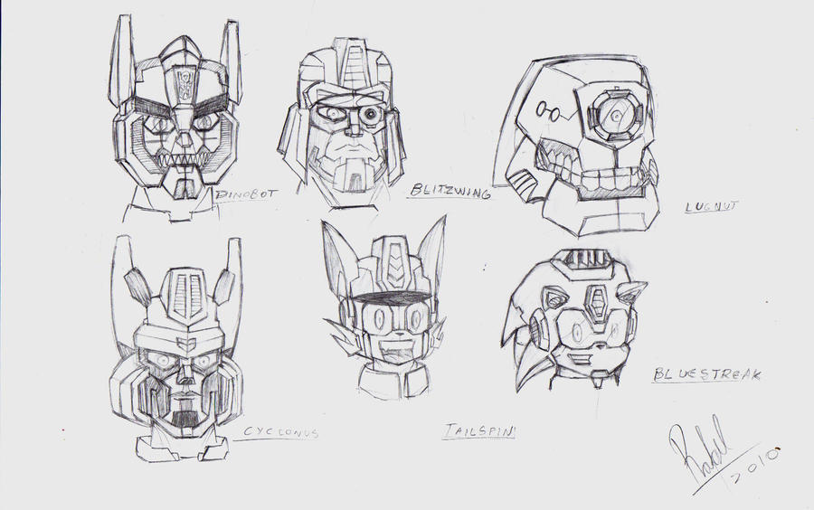Transformers heads 1 by Rafael-Oliveira on DeviantArt