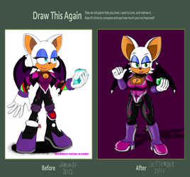 Draw this again contest entry:Rouge the Bat Redraw