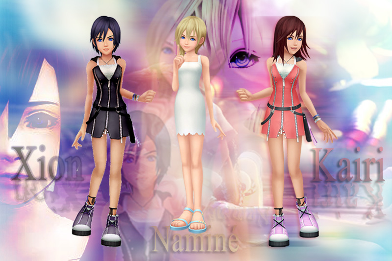 Kingdom Hearts: Xion Namine and Kairi wallpaper