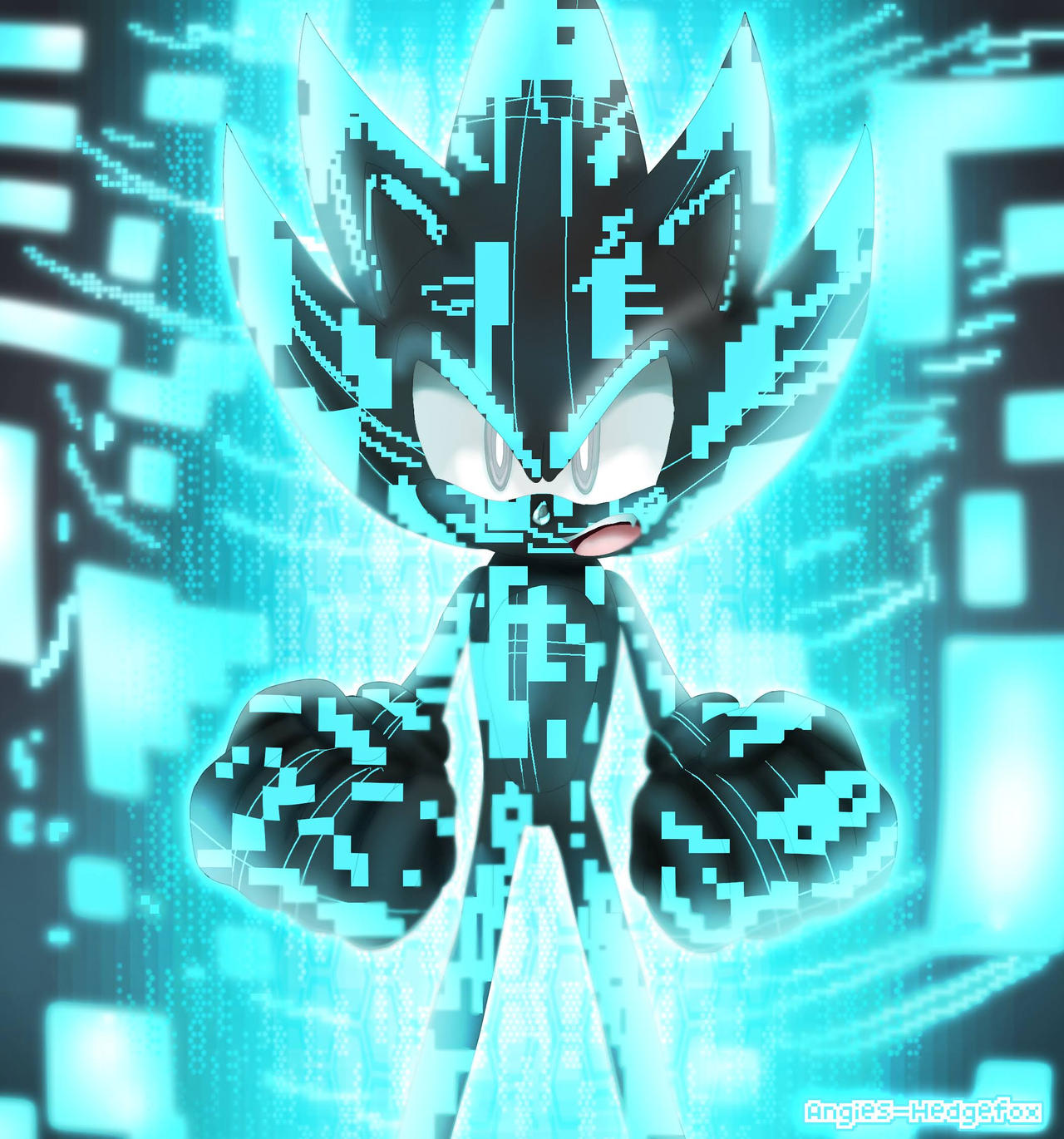 Blue-Eyed (Cyber ?) Super Sonic [Sonic Heroes] [Mods]