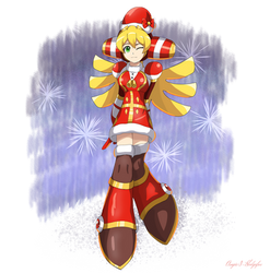 Christmas Cinnamon Mega Man X DiVE Style by AngieS-Hedgefox