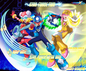 Star Force Trio Mega Man X DiVE Wallpaper/Banner by AngieS-Hedgefox