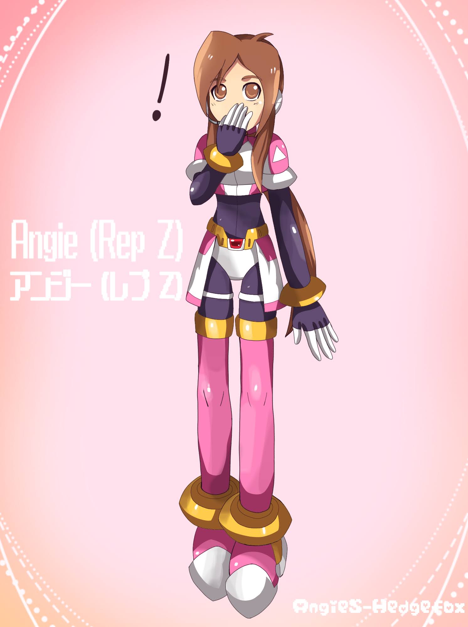 Reploid Angie (Z) Surprised Mega Man Zero Style by AngieS-Hedgefox on ...