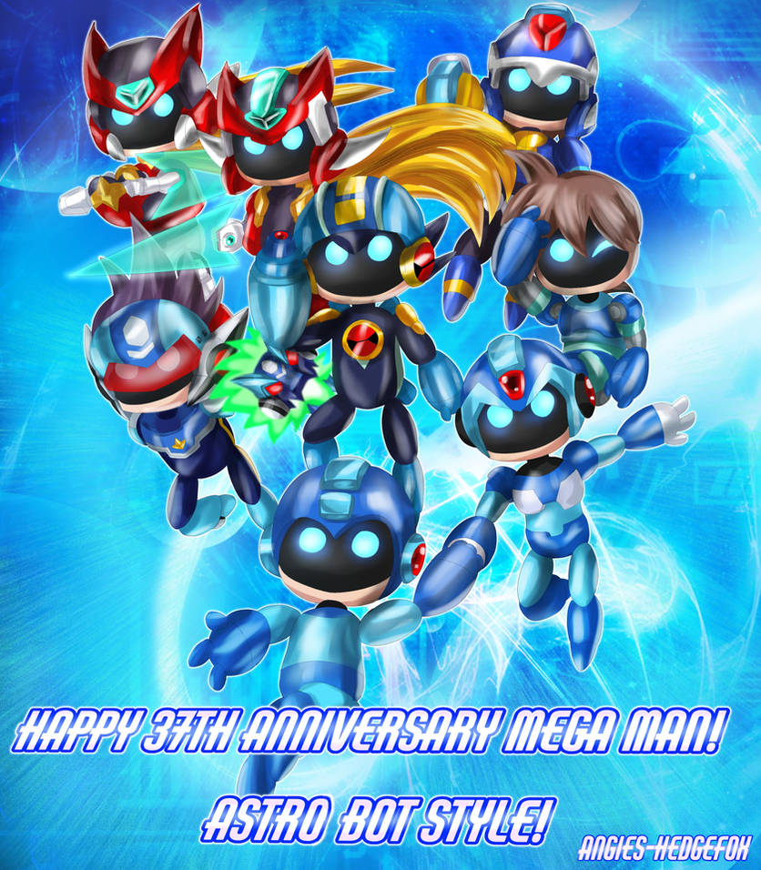 Mega Man 37th Anniversary Astro Bot Style! by AngieS-Hedgefox on DeviantArt