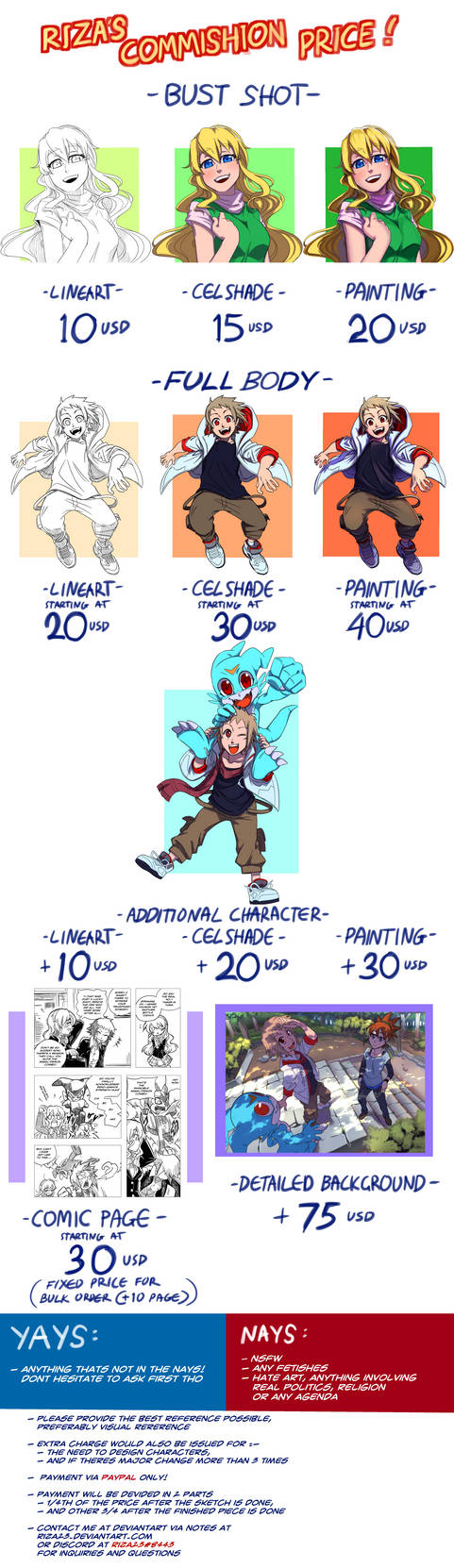 Riza's commish price sheet by Riza23 Riza's commish price sheet by Riza23