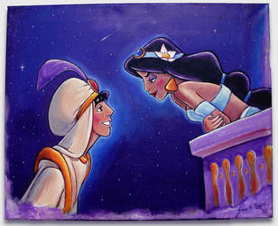 Aladdin and Jasmine by Caricatureart