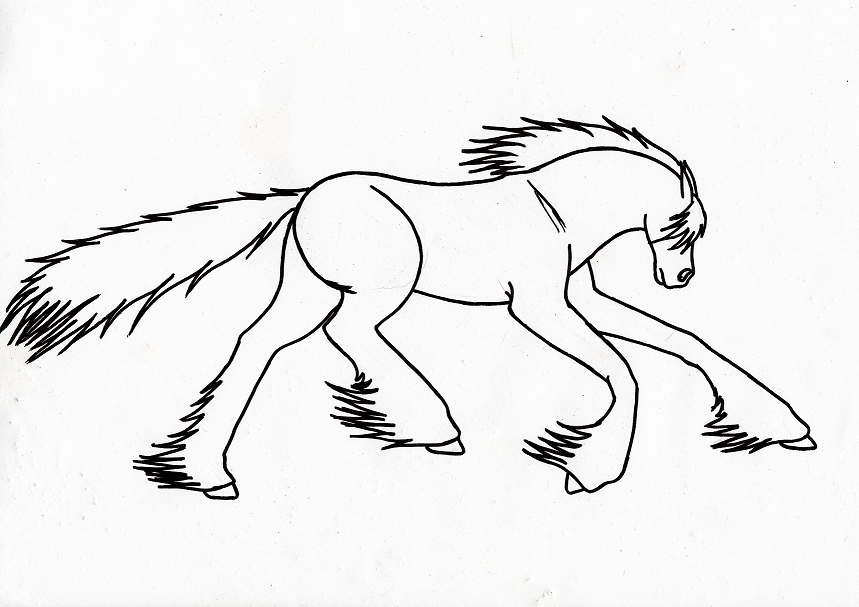 Exaggerated Gallop -lineart-