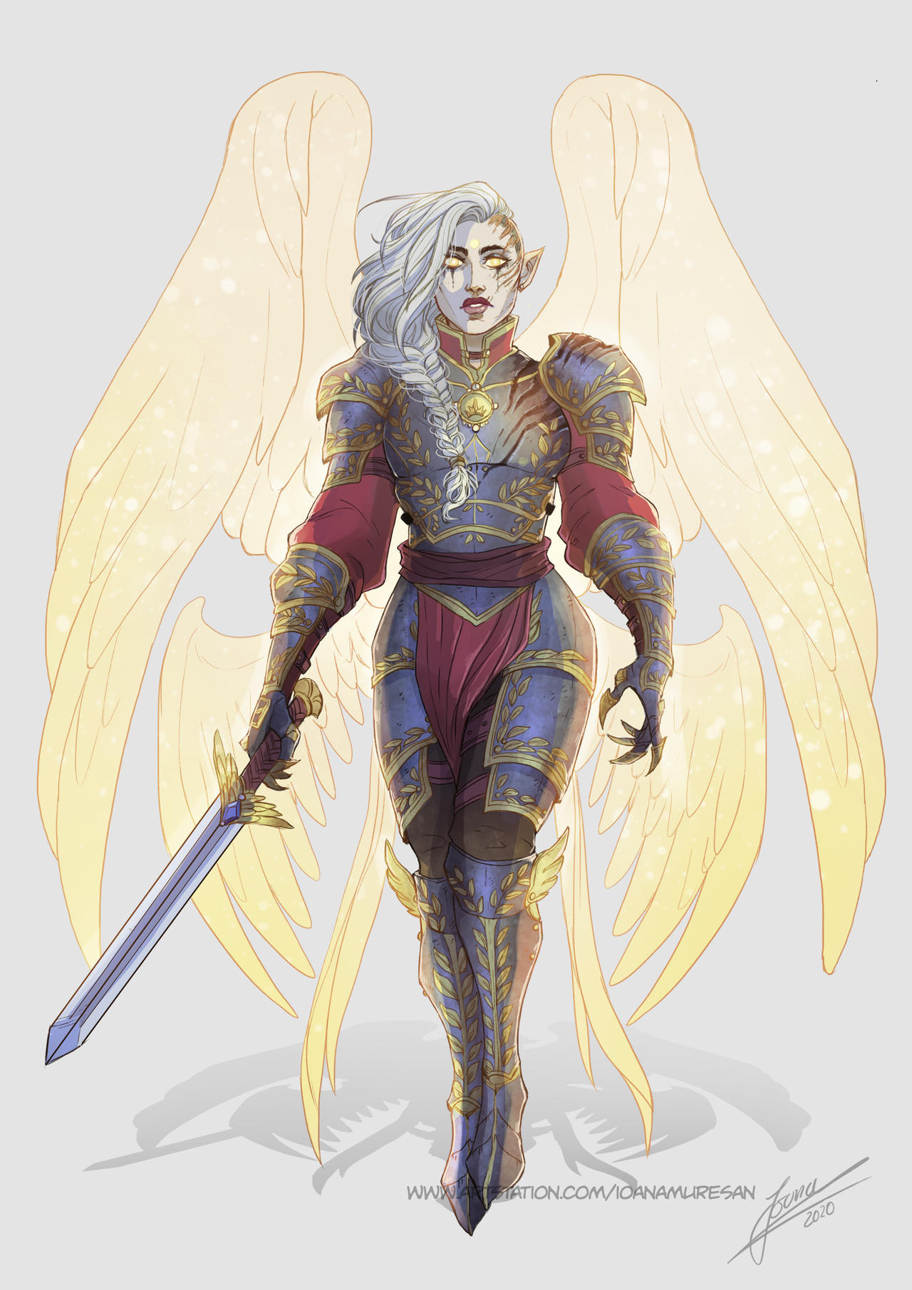 Azimar Commission Fallen Aasimar by Ioana-Muresan on DeviantArt