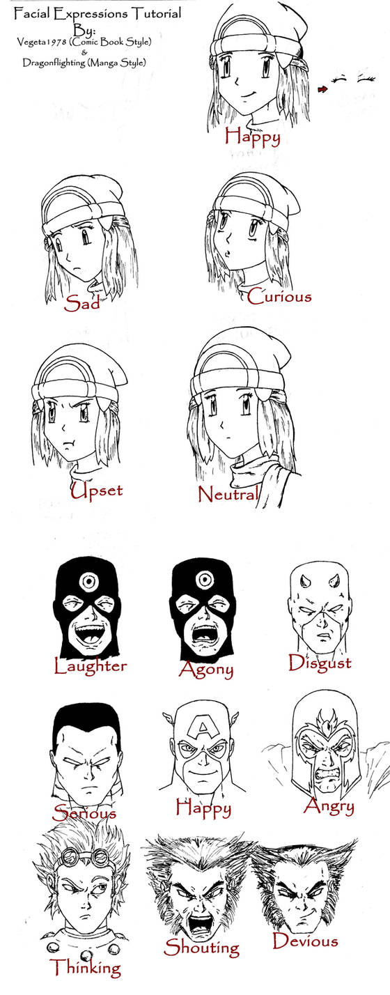 Facial Expressions Tutorial By Vegeta1978 On Deviantart Facial Expressions Tutorial By Vegeta1978 On Deviantart