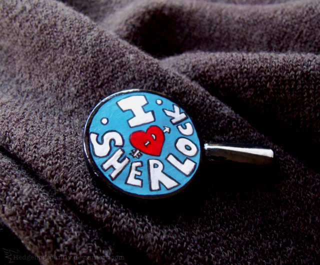 I heart Sherlock pin