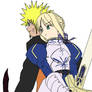 Saber and Naruto side by side