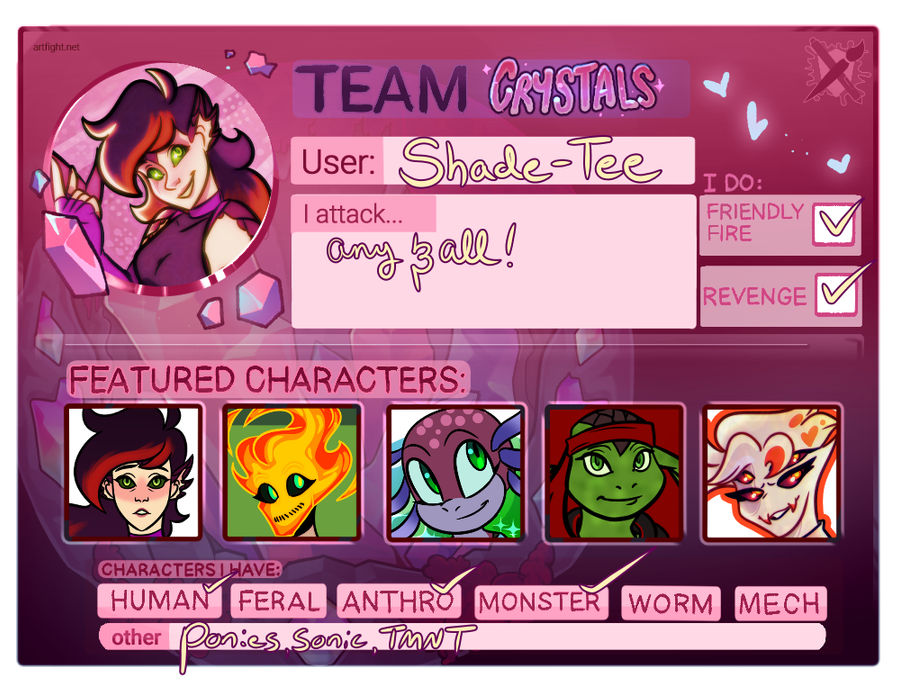 ARTFIGHT 2025 Team Crystal by ShadeTee234 on DeviantArt