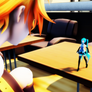 [MMD]Len with Tiny Miku in Cafe