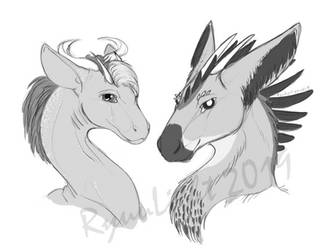 Tekalli and Lizzy the Dutch Angel Dragon