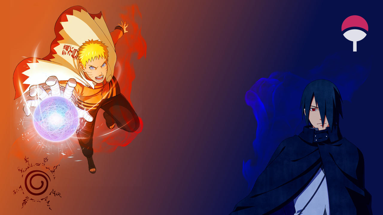 Naruto and Sasuke Wallpaper by Asdfhjklq on DeviantArt