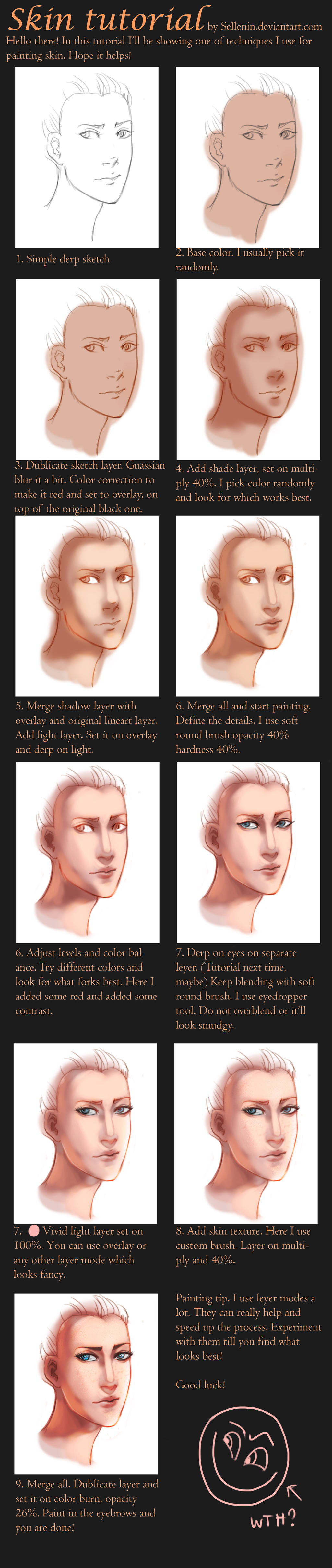 Photoshop Skin Tutorial by Sellenin on DeviantArt