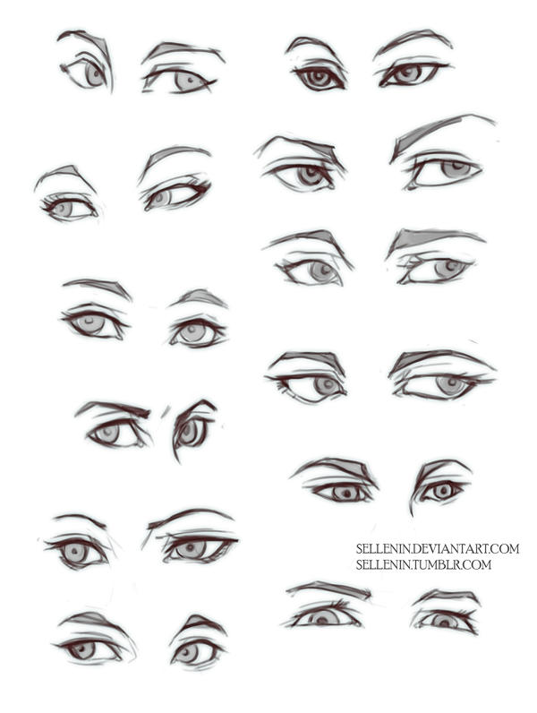 Eyes practice by Sellenin on DeviantArt