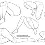 Legs sitting poses