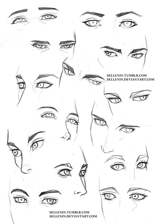 Eyes practice 2 by Sellenin on DeviantArt